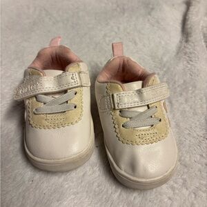 Carter's Cream and Pink Baby Walker Shoes